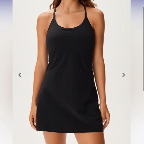 Outdoor Voices TechSweat Move Free Dress Black Built Shorts FLAW - Picture 1 of 10